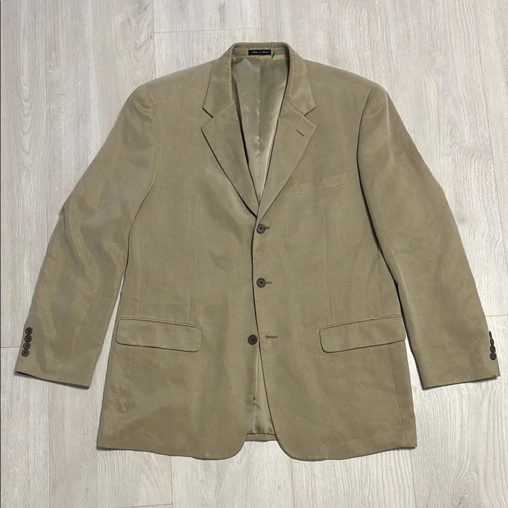 🔥BUNDLESALE Mens 44L Alfani Tan Sport Coat Jacket Tencel Lyocell